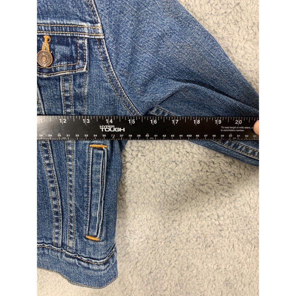 Levi Strauss Signature Denim Blue Jean Youth Button-up Jacket Large (L) - Picture 9 of 13